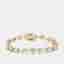 9.5 cts Multi Shape Lab Grown Diamonds 18k Yellow Gold Bracelet