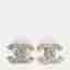 Chanel metal logo earrings