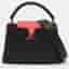 Louis Vuitton Capucines MM Black/Rose Berlingot Taurillon Leather Top Handle Bag