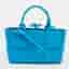 Bottega Veneta Arco Mini Blue Intreccio Leather Tote