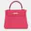 Hermes Kelly Retourne Rose Mexico Togo Leather Size 25