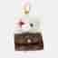Louis Vuitton Bag Charm - Lv Cute Kitten Gray Monogram Faux Fur