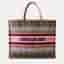 Dior Book Tote Large Khaki Multicolor Canvas Tote Bag