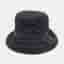 Gucci Black Leather Detail GG Denim Bucket Hat L/58 cm