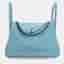 Hermes Lindy 30 Bleu Atoll Clemence Leather Shoulder Bag