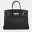 Hermes Birkin 35 Noir Epsom Calfskin Leather Top Handle Bag