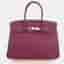 Hermes Birkin 30 Tosca Togo Calfskin Leather Top Handle Bag