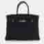 Hermes Birkin 30 Noir Togo Calfskin Leather Top Handle Bag