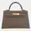 Hermes Kelly 20 Etoupe Epsom Calfskin Leather Top Handle Bag