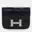 Hermes Constance Wallet Noir Niloticus Crocodile Leather Wallet