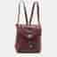 Chanel Coco Burgundy Chevron Leather Backpack