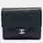 Chanel Classic Small Black Caviar Leather Flap Wallet