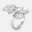 3 cts Pear Lab Grown Diamonds 18k White Gold Ring Size 53