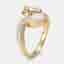 2.2 cts Pear, Oval, Round Lab Grown Diamonds 18k Yellow Gold Ring Size 51