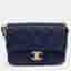 Chanel Small Flap Bag Navy Blue Caviar Leather Shoulder Bag