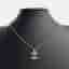 Chanel Metal logo necklace