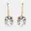 2 cts Round Lab Grown Diamond 18k Yellow Gold Earrings
