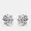 3 cts Round Lab Grown Diamonds 18k White Gold Earrings