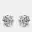 2 cts Round Lab Grown Diamonds 18k Yellow Gold Earrings