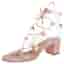 Aquazzura Beige Leather And PVC Lace Up Sandals Size 38