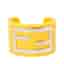 Fendi Yellow Resin Zucca Cuff Bracelet