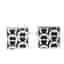 Aigner Black Enamel Logo Square Cufflinks