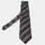 Ermenegildo Zegna Brown & Navy Blue Diagonal Striped Silk Tie