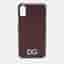 Dolce & Gabbana Burgundy/Black Leather iPhone X Cover