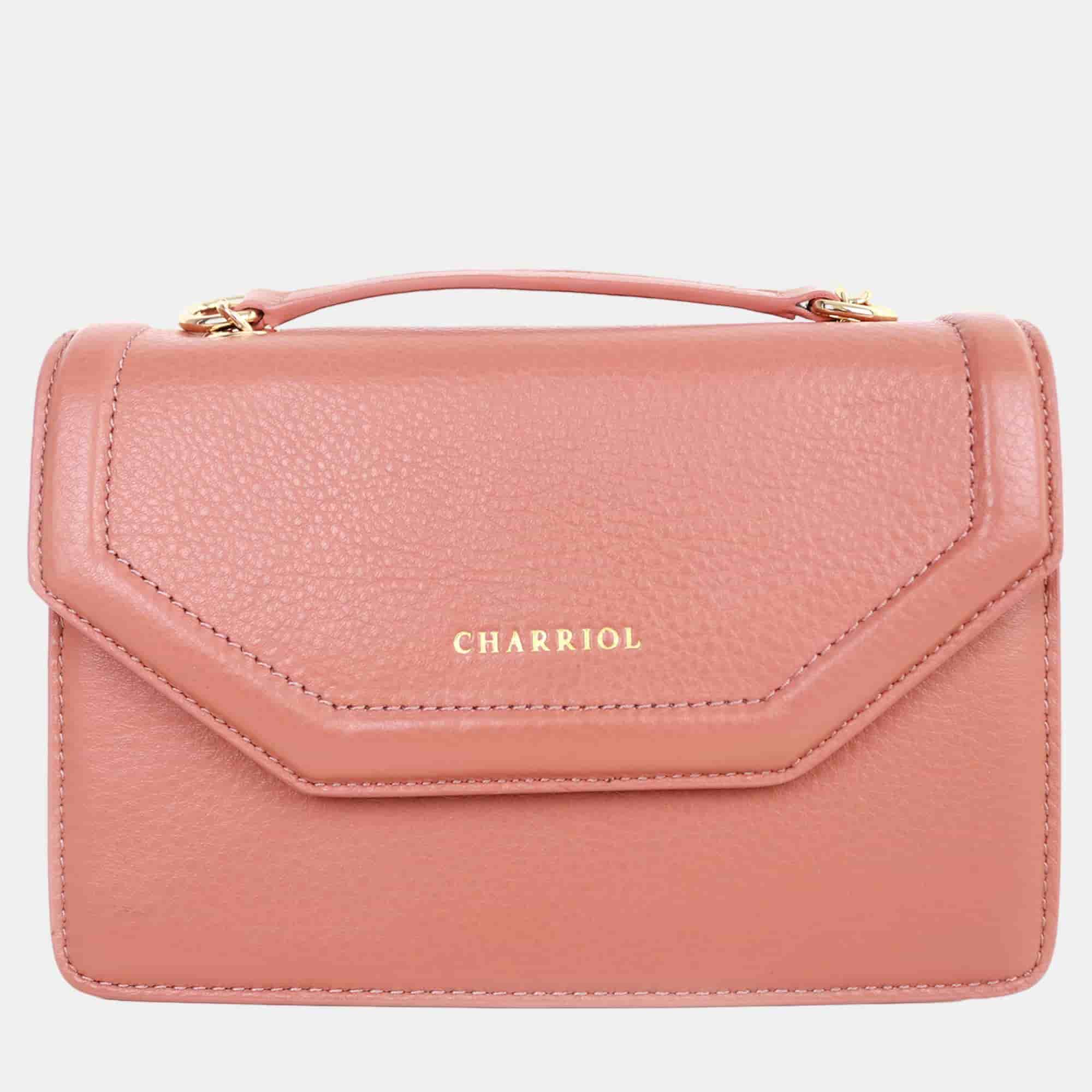 Charriol Light Brown Leather Twilight Handbag