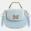 Charriol Marie Olga Light Blue Pebbled Leather Top Handle Bag