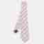 Valentino White/Red Diagonal Striped Silk Tie