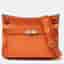 Herm&egrave;s Orange Togo Leather Palladium Finish Jypsiere 37 Bag