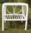 Nattduksbord Vit Rotting med glasskiva Sängbord hjärta