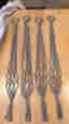 Fyra styck gråa Amplar för blomkrukor, makramé, Hanger för plants (13-15 cm)