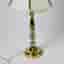 Bordslampa, mässing, glas dekor, NAFA, Nybro, 60-70-tal.