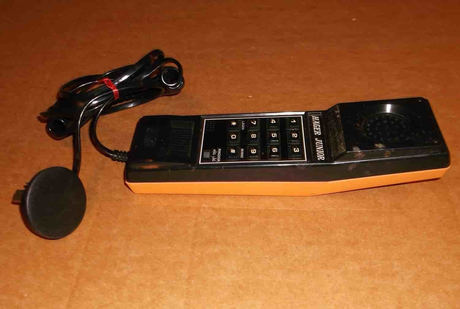 Telefon Häger Junior Gul knappar plast analog