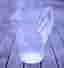 Abstract design clear and frosted glass vase-freestanding-Weight: 740g-FRI FRAKT