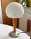 Bordslampa vit mushroom lamp , Aneta 1980 tal