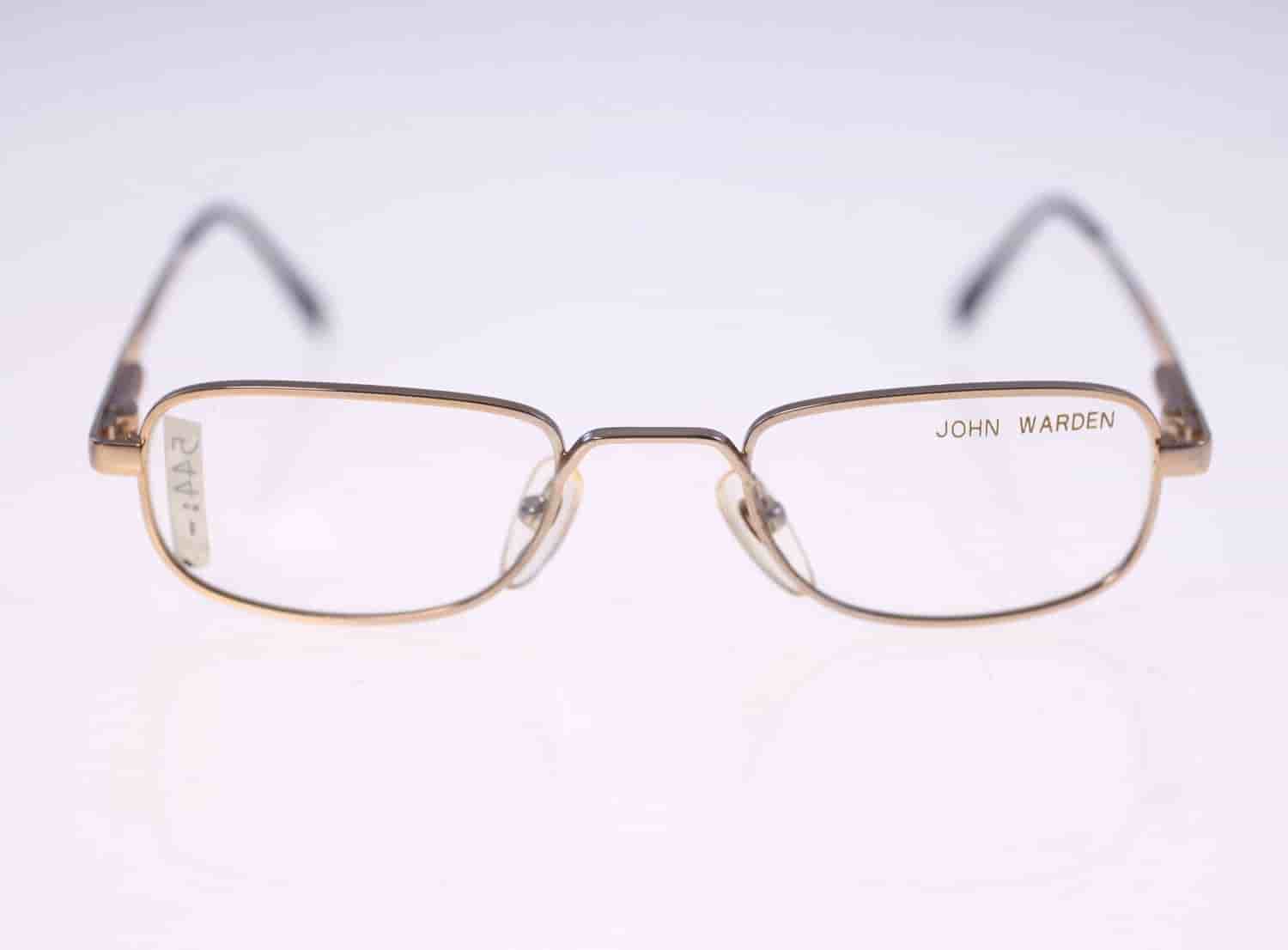 John Warden "Milano" men's vintage gold-tone metal frame eyeglasses-1980s-22g