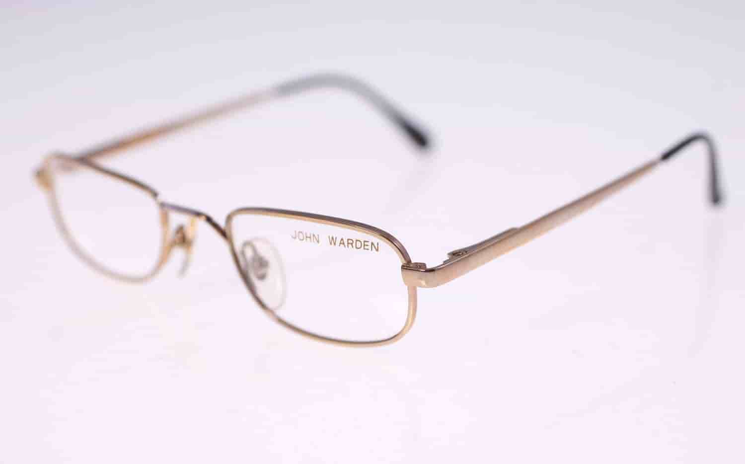 John Warden "Milano" men's vintage gold-tone metal frame eyeglasses-1980s-22g