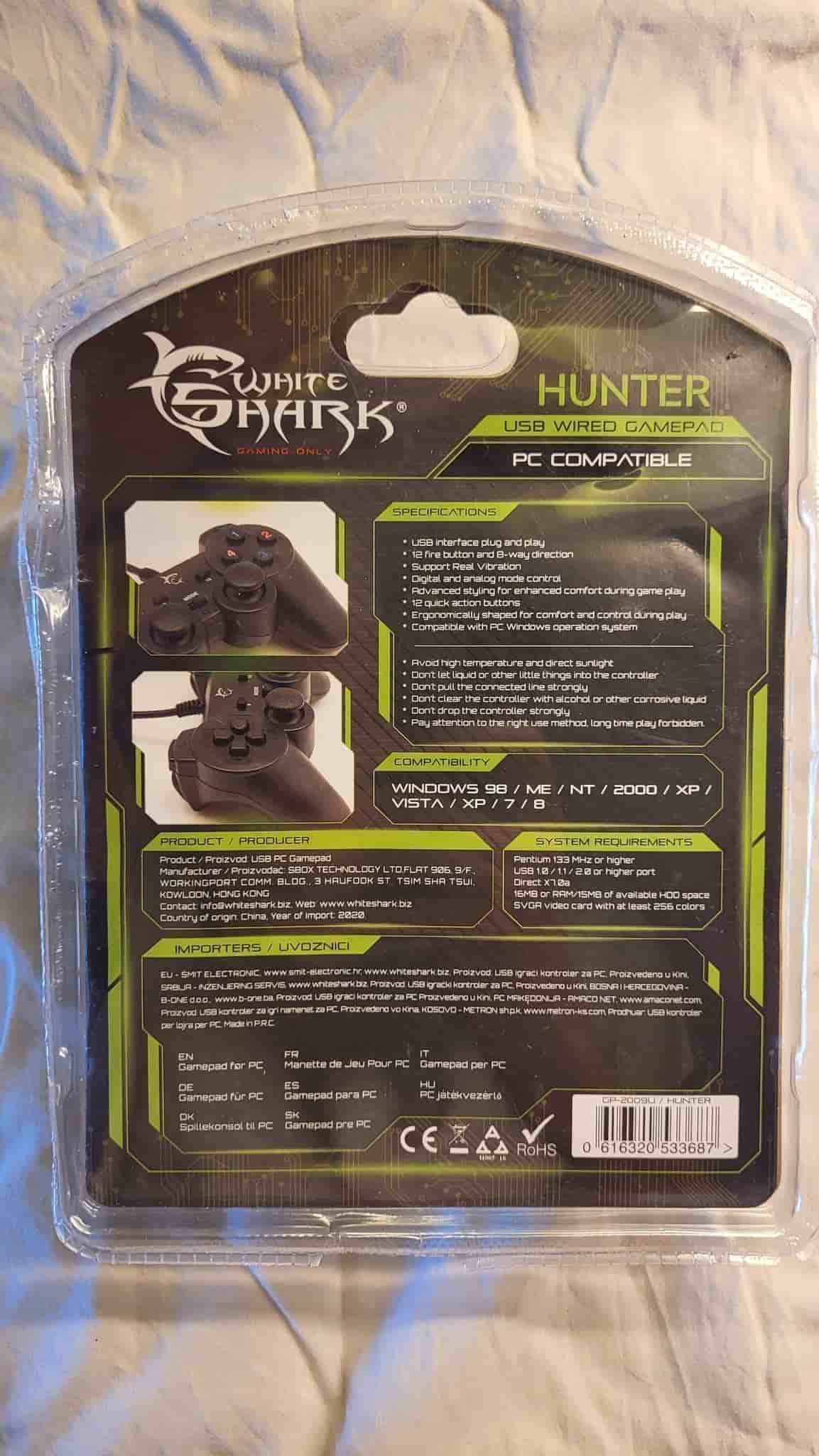 White Shark Hunter USB Gamepad