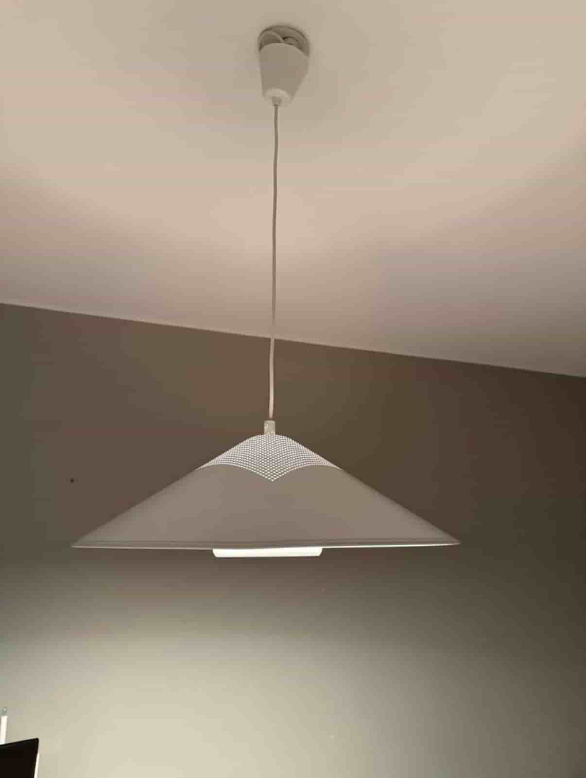 Taklampa - Skandinavisk från 1970-tal- perforerad metall. Lux Light - Sverige