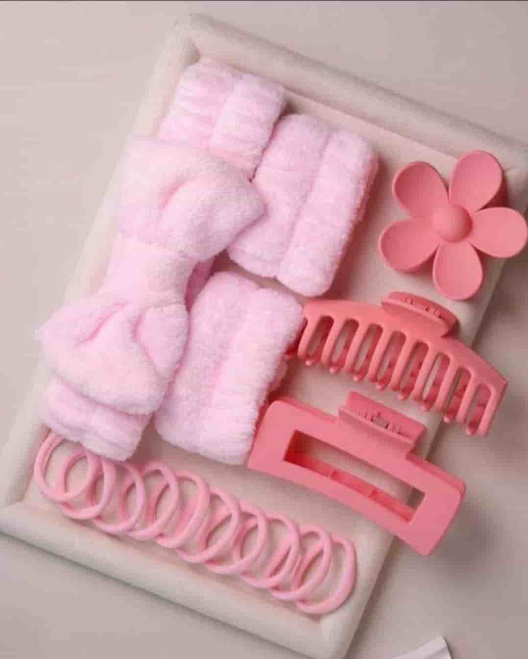 Håraccessoarer set i rosa