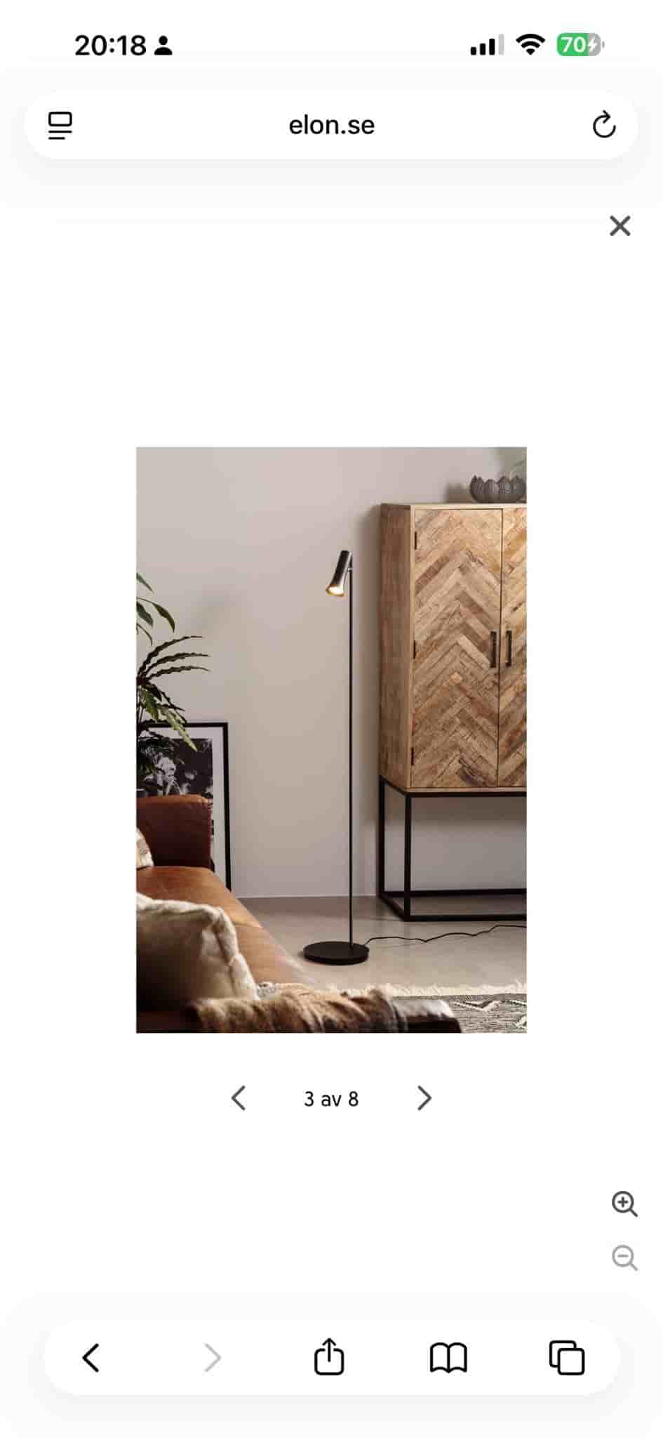 Elvita Mariestad golvlampa, svart nypris 1090
