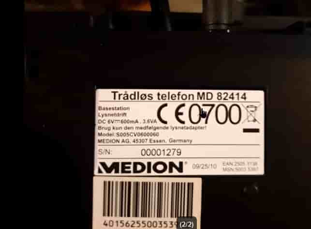 Medion Trådlös Telefon MD 82414
