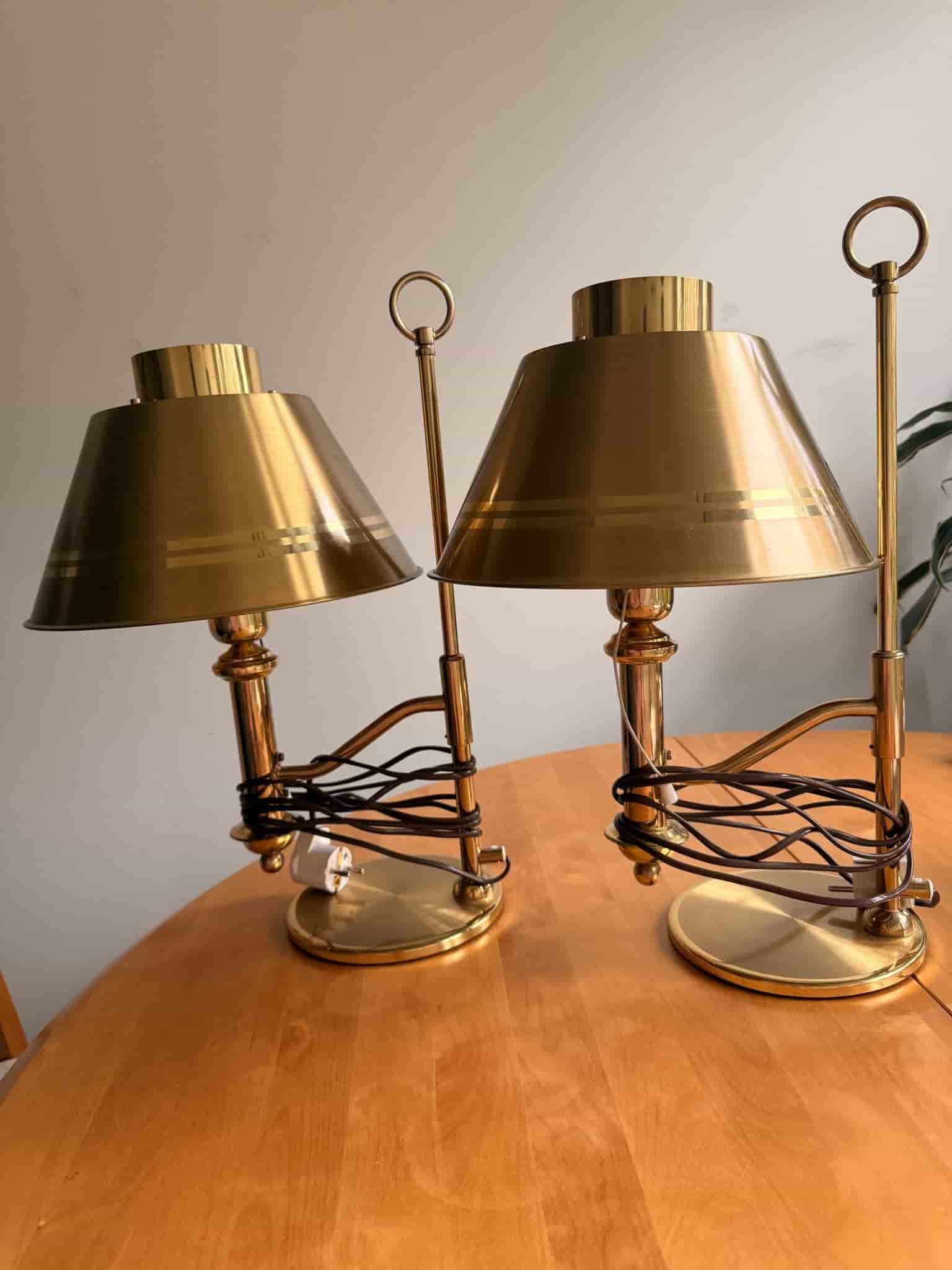 Mässing bordslampor Örsjö Lighting modell 86 set 2 st