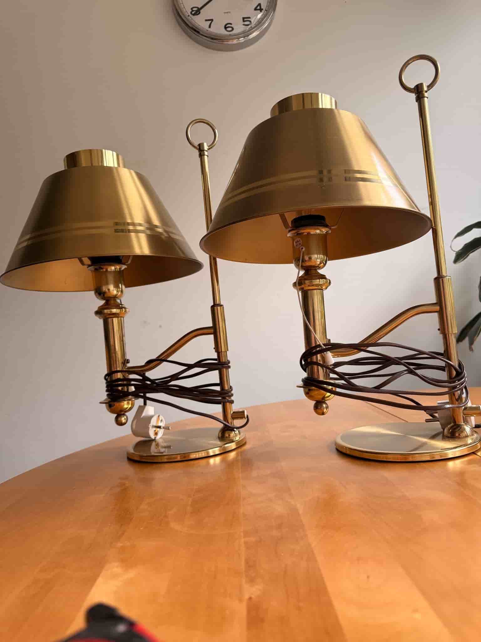 Mässing bordslampor Örsjö Lighting modell 86 set 2 st