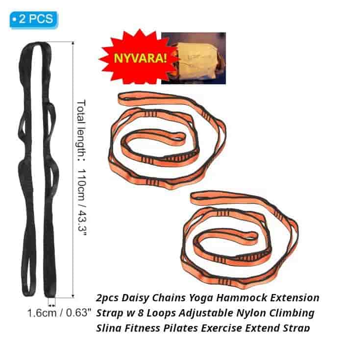 NYVARA! 2-pack Daisy Chains Yoga Hammock Förlängningsremmar Climbing Fitness