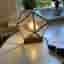 Bordslampa i glas och metall, modell Diamond