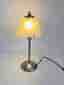 Bordslampa med frostat glas och metallfot från Tyskland